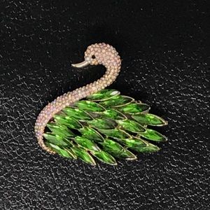 Australia Crystal Green , Clear Brooch